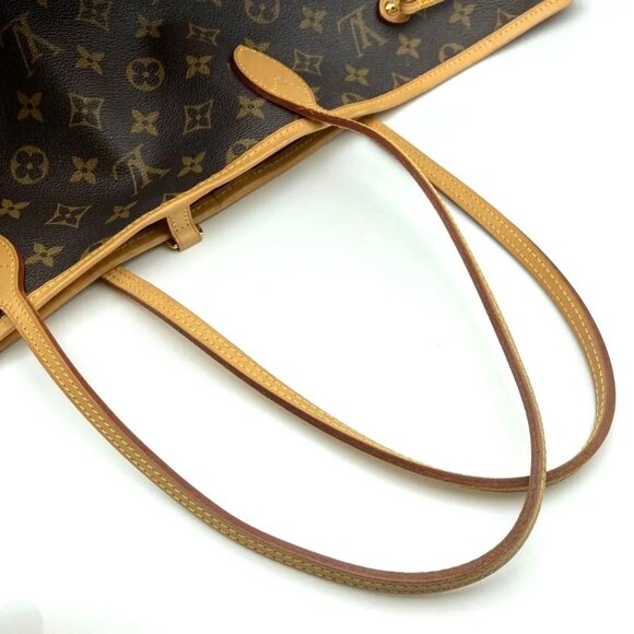 Authentic Louis Vuitton Neverfull GM Purse Monogram Tote Shoulder Bag Brown Tan - Picture 13 of 16